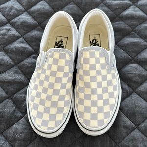 COPY - Vans. Size 7 women. Grey and Beige Checkerboard